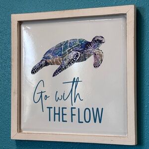 Blue and Purple Sea Turtle Art & Decals Wall Decor